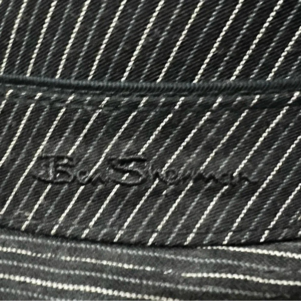 Ben Sherman Black Pinstripe Fedora Hat